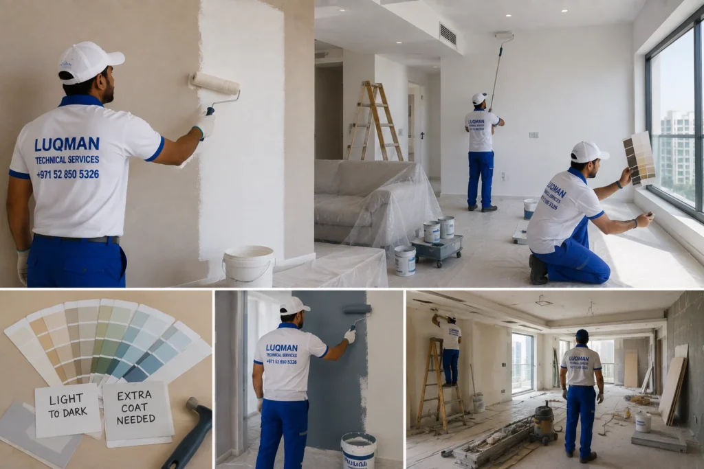 interior apartment painting Dubai