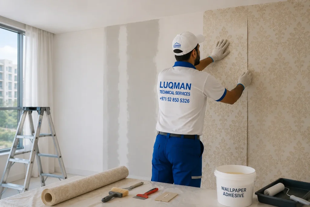 wallpaper fixing dubai