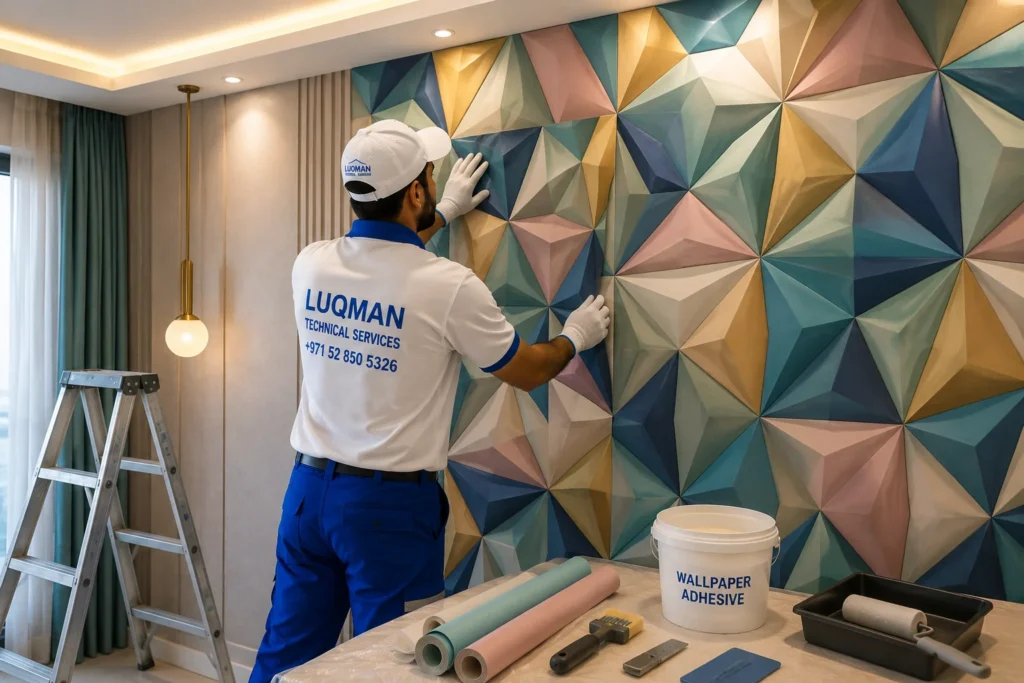 3d wallpaper installation
