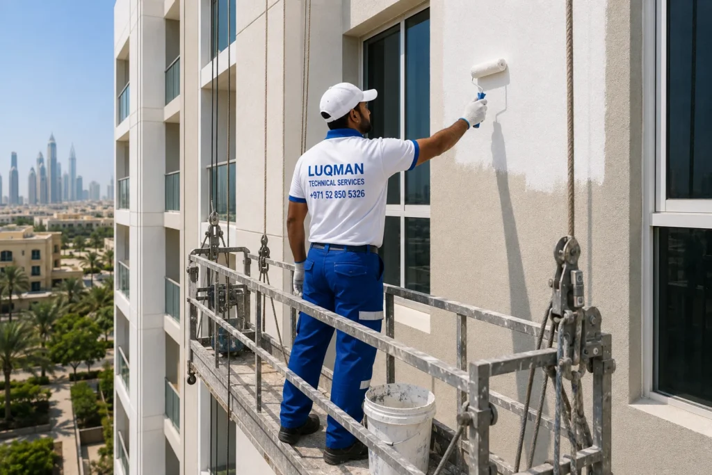 commercial exterior painting dubai
